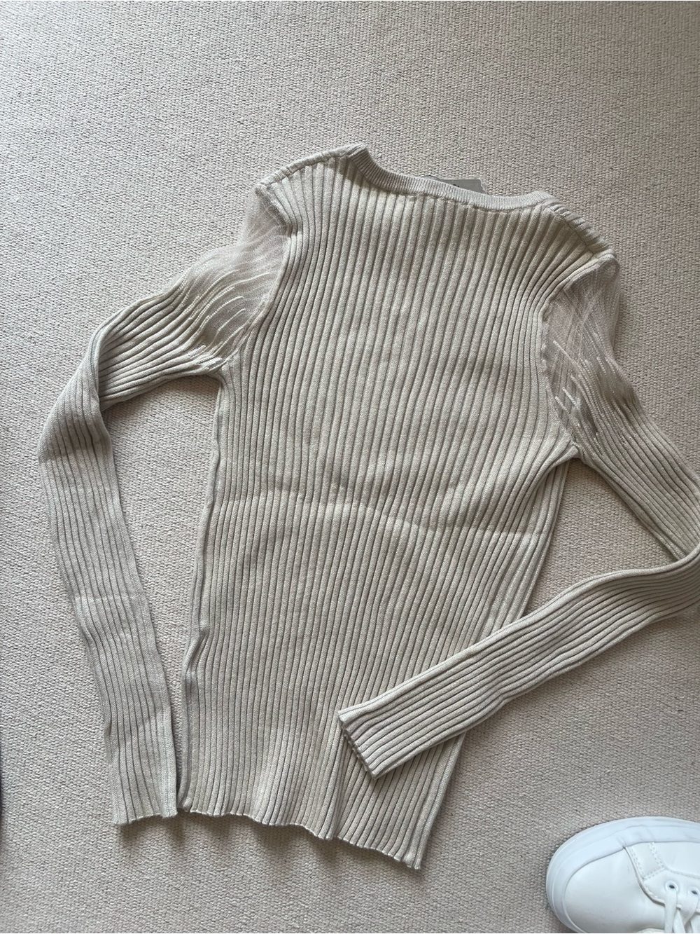 GUESS Claudine Metallic Rib Rhinestone Sweater M NWT - Picture 9 of 9